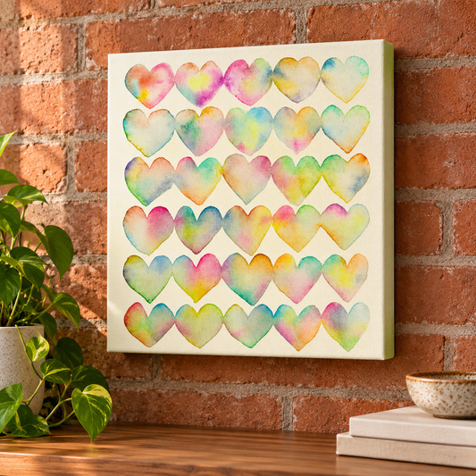 Crazy Hearts (8" x 8")